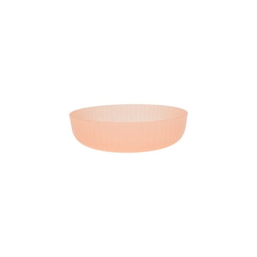Mainstays - Pink Round Plastic Swirl Pattern Dinner Bowl, 42-Ounce