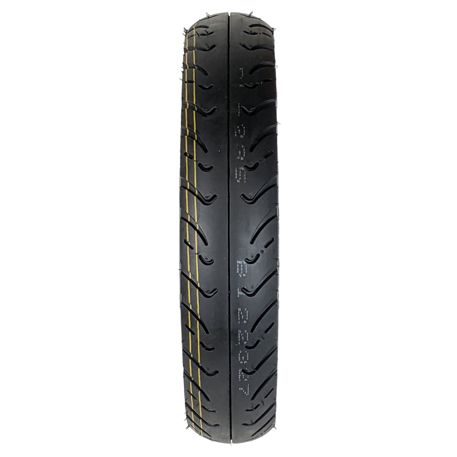 90/90-12 Tubeless Front or Rear Street Tread Scooter Tire - 12 Inch Rim - Suitable for TVS Jupiter, Hero Electric Optima HX/Photon HX