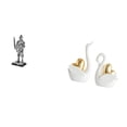 thumbnail image 1 of Estatua de caballero, figura de escritorio, estatua de cisne, figura decorativa, pieza de arte, adorno de cerámica y resina, ideal para regalar, decor, 1 of 8