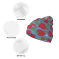 thumbnail image 3 of Lsque Hand Drawn Strawberry Pattern Knitted Beanie, Unisex Winter Hat, Knit Hat Winter Beanies Thick Fisherman Beanies Cuffed Plain Skull Caps, 3 of 6