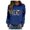 Blue, variant on Tanghaowl Women Sweatshirt Zip Up Sweatshirt Casual Long Sleeve Pullover Tops Stand Collar Loose Fit Basic Solid Color Blue XL