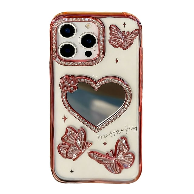 Oliegs Heated Blanket Glitter Bling Heart For IPhone Compatible With Wireless Charging Chocolate