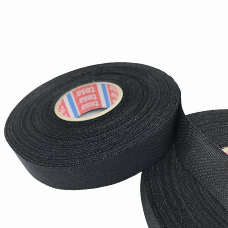 VKVXCLON Automotive Cloth Anti Abrasion Tape, 2 Rolls 3/4x50ft Strong  Adhesion Black High Temp Wiring Loom Harness Protection Insulation Cable  Fixed