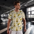 thumbnail image 3 of Wukai Gnomes Bees And Sunflowers Print Men's Short-Sleeved Mesh T-Shirt,Quick-Dry Short Sleeve Workout T-Shirt-Medium, 3 of 8