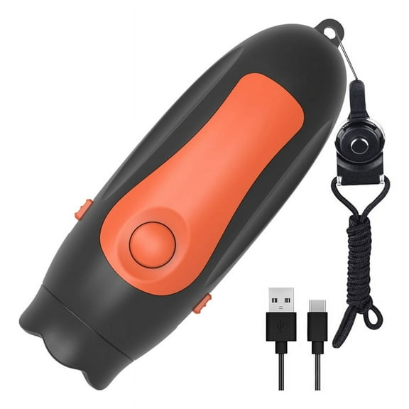 Electronic Whistle USB Rechargeable Loud Coaches Whistle 3 Tones Volume and Adjustable 3 Different Whistle Sounds Orange