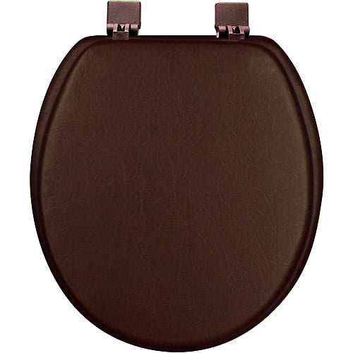 Ginsey Soft Round Soft Toilet Seat, Chocolate Brown