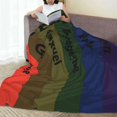 thumbnail image 2 of Pride Blanket Rainbow Progress Throw Blanket 50x40 Inches Lesbian Flag Throw for Couch Sofa Bed Travel, 2 of 5