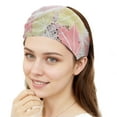 thumbnail image 4 of Unique Bargains 1 Pc Headband Maple Leaf Lace Wide Hairband for Women Pink, Yellow, Apricot, 4 of 5