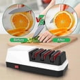 thumbnail image 4 of Electric Knife Sharpener- Knife Sharpeners, 3 Stage Electric Knife Sharpener, 3-Stage, White EU Plu, 4 of 5
