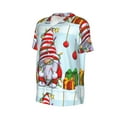 thumbnail image 3 of Gaeub Funny Christmas Gnome Men's Basketball Short Sleeves, Beach Vacation T-Shirt, Fitness Short-Sleeve, Printed Pattern with Buttons - Small, 3 of 9