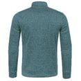 thumbnail image 5 of KaLI_store Mens Slim Fit Zip Up Mock Neck Polo Sweater Casual Long Sleeve Sweater and Pullover Sweaters with Ribbing Edge Light Blue,5XL, 5 of 5