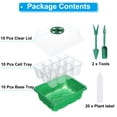 thumbnail image 3 of Unique Bargains Kit de Semis 12 Cellules, avec Dômes d'Humidité Réglables et Base pour Plantation en Serre, Vert Lot de 10, 3 of 7