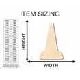 thumbnail image 2 of Unfinished Wood Traffic Cone Shape - Construction - Tool - Craft - up to 46" DIY 24" / 3/4", 2 of 3