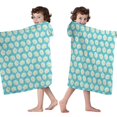 thumbnail image 4 of Turquoise Daisy Flower Floral Pattern Hooded Bath Towel，50"x30" for Ages 3 To 12 Kids, Quick Dry Lightweight Soft Microfiber Hood Beach Towel Cover Up for Kids, 4 of 7