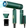 thumbnail image 1 of 7MAGIC - secadora de cabello, Secador de iones plegable, secador de pelo portátil ligero para mujeres y hombres, secadora de cabello de viaje, 3 ajustes de temperatura/2 ajustes de velocidad, verde, 1 of 5