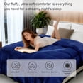 thumbnail image 6 of Goose Down Comforter, Full Size Extra Fluffy Blue Duvet Insert, Ultra-Soft Breathable All Season Bedding, Down Proof 235T Fabric, Plush Comfort, 6 of 8