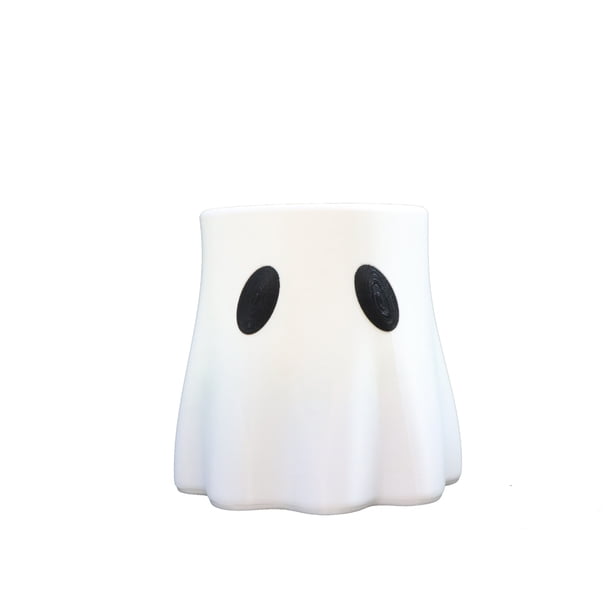 Cubo fantasma fantasma espeluznante - Decoración de Halloween para interior y exterior, jarrón fantasma y cuenco de caramelos para casa y jardín