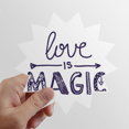 thumbnail image 1 of El amor es magia Cute quote Style Calcomanías solares de vinilo, 1 of 3