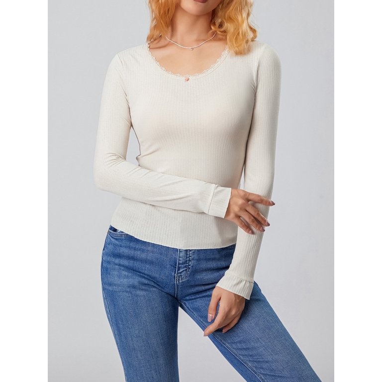 トップス Olde steader Y Neck Long Sleeve 36b2793a-455f-43e6-b55f-