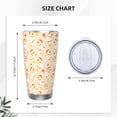 thumbnail image 4 of Lsque Cute Duck And Flower Pattern 20oz Car Cup with Lid and Straw, Insulated Coffee Cup with Straw Topper, Spill Proof Travel Coffee Mug, Stainless Steel Tumble-Without Straw, 4 of 8
