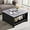 Multicolor, variant on Coffee Table Farmhouse Coffee Table with Storage Rustic Wood Cocktail Table, Square Coffee Tables for Living Meeting Room with Half Open Storage Compartment, Grey Wash
