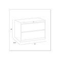 thumbnail image 6 of Alera Lateral File, 2 Legal/Letter-Size File Drawers, Charcoal, 42" x 18.63" x 28", 6 of 9