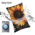 thumbnail image 6 of Salouo Sunflower Floral Butterfly Pattern Pillow Cases,1PC Pillow Covers with Envelope Closure Decorative Pillow Case for Bed Couch,Pillows Not Included-14"x20", 6 of 6