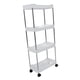 thumbnail image 5 of Carro De Almacenamiento Con Ruedas De 4 Niveles, Carro De Acero Inoxidable PP, Práctico Organizador De Almacenamiento Con Ruedas Para Baño, Cocina, Sala De Estar, 5 of 7