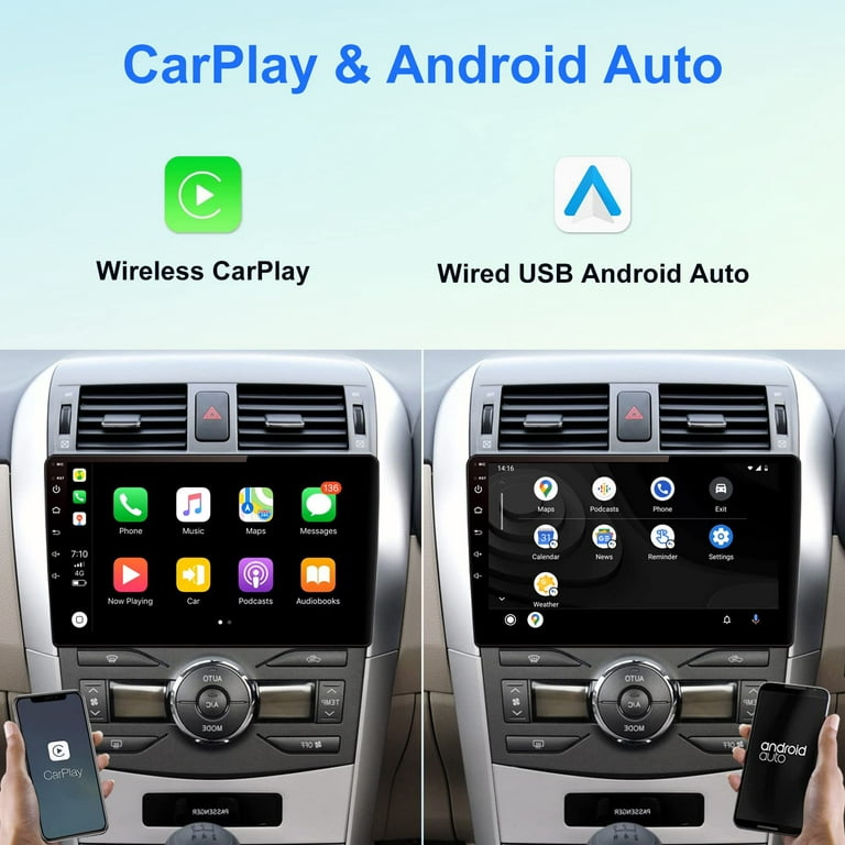 4+64G Android 12.0 Double Din Car Radio Support Wireless Carplay/Android  Auto Phonelink with 9 inch IPS Touch Screen Wifi/4G GPS DSP Bluetooth  AM/FM/RDS Voice Control Colorful UI 8-Core Car Stereo 