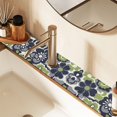 thumbnail image 2 of Yayeee Faucet Mat for Kitchen Sink 14.7" Diatomite Long Splash Guard Pad, Retro Floral Pattern, 2 of 7