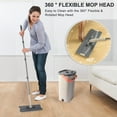 Homore Flat Mop and Bucket with Wringer Set, Separates Dirty and Clean