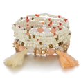 thumbnail image 2 of 5 Sets Bohemian Stackable Bead Bracelets For Women Stretch Multilayer Bracelet Set Multicolor Jewelry Bulk, 2 of 5