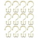 thumbnail image 3 of Wosthever Ganchos para cortina de ducha de acero inoxidable, 12 piezas, colgadores para cortinas de habitación de Hotel y baño, herrajes para anillos Accesorios de baño Oro Wosthever HA062211-03B, 3 of 6