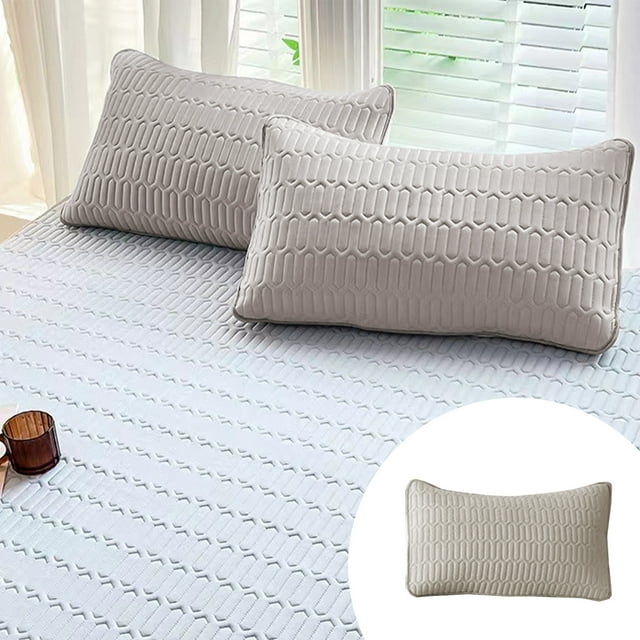Xihbxyly Funda de Almohada de Gel, Diseño de Espuma Refrescante, Transpirable y Ajustable, Comodidad de Verano, Funda Extraíble y Lavable, para Dormir de Lado y Boca Arriba, Tamaño 74 X 48 Cm