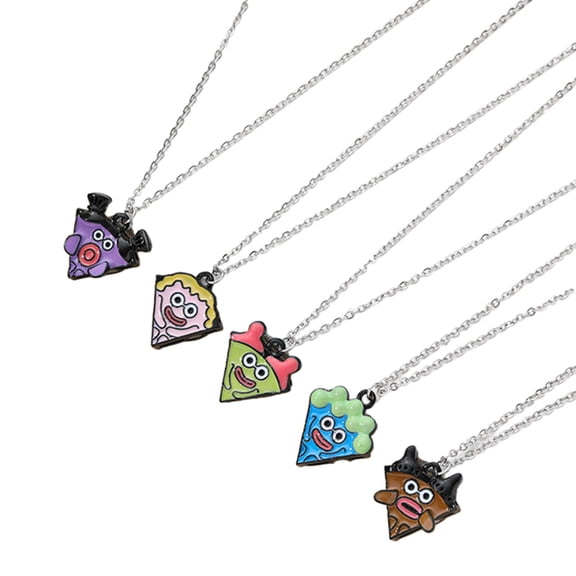5 Pieces Friendship Necklaces Best Friend Pizza Pendant Necklace Magnetic Necklace