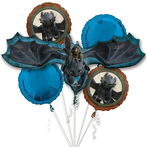How To Train Your Dragon Anagram Balloon Bouquet Kit (5 piece) - Party Supplies Decorations