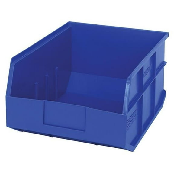 Shelf Storage Bin, Polypropylene, Blue, 7 in H, 11 in W, 14 in L