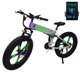 thumbnail image 1 of Bici electrica con 21 velocidades Xforz Fat1000LiteWhite 1000W R26x4" 14Ah 21 Vel. Marco Blanco Etiquetas Morado Verde P, 1 of 1