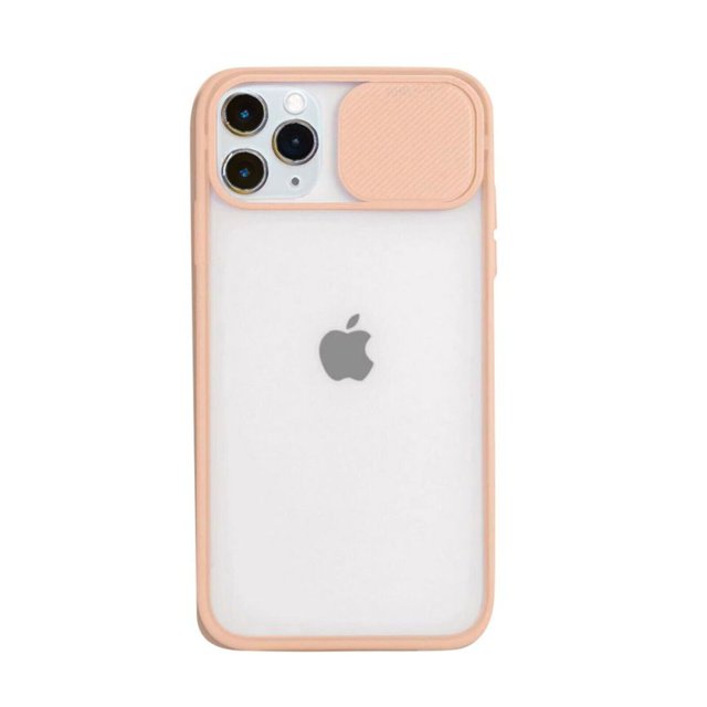 Designed for iPhone 13 Pro Case with Slide Camera Cover, Shockproof Soft Rubber Bumper & Hard Back Protective Case for iPhone 13 Pro 6.1 inch (2021) - Pink