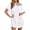 White, variant on Womens Sleep Shirts V Neck Nightgown Oversized T Shirt Nightshirt Short Sleeve Cotton Sleepwear Lounge Dress