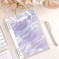 thumbnail image 4 of A5 Water Ripple Gradient Spiral Notebook, 5.51*7.99 Inch Aesthetic Pastel Journal, 120 Pages Lined Writing Notebook for Note Taking, Journaling, Daily Planning & Desk Organization, Light Violet, 4 of 7