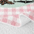 thumbnail image 5 of Erosebridal Camping Camper Bed Spread Queen For Travel Trailers Bed Spread Queen,Classic Geometric Checkered Queen Coverlet Set For Girls Kids,3 Pieces, 5 of 7