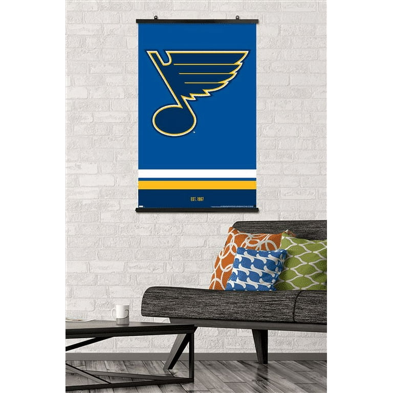  Trends International NHL St. Louis Blues - Drip Skate 21 Wall  Poster, 14.725 x 22.375, Bronze Framed Version : Sports & Outdoors