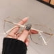 thumbnail image 1 of Gafas de mujer estilo irregular gafas lisas decorativas retro anti-luz azul con miopía, 1 of 5