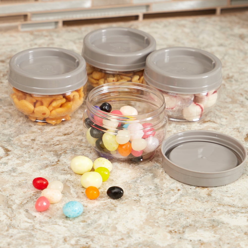 Home Basics Four Compartment Plastic Food Storage Container Set