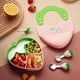 thumbnail image 4 of Juego de bandejas para comida de bebé con ventosa | Silicona de grado alimenticio con forma de fresa | Incluye cuchara, tenedor y pajita flexible | Vajilla autoalimentable sin BPA para niños pe, 4 of 5