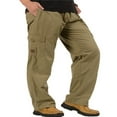 thumbnail image 2 of Mens Loose Fit Straight Leg Cargo Pants  Lightweight Elastic Waist Solid Color Straight Leg Work Pants, 2 of 6