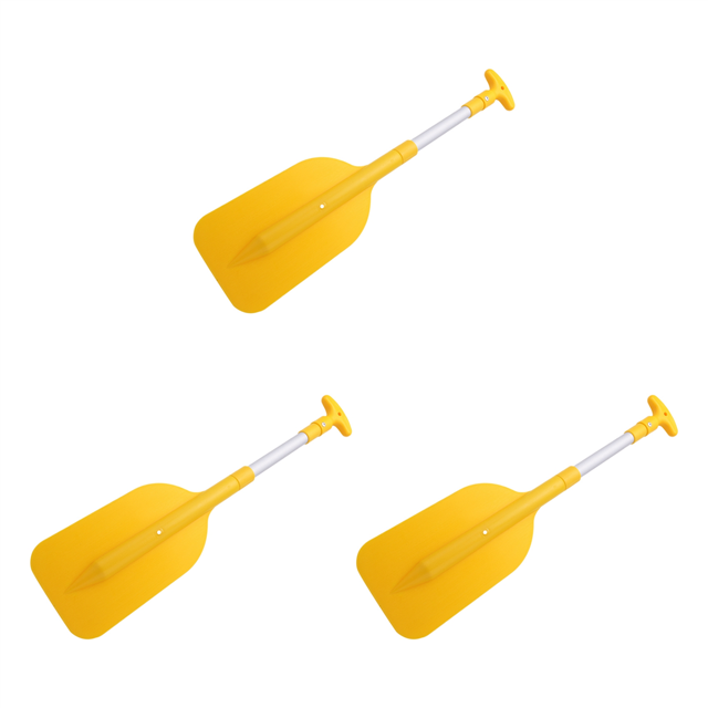 3Pcs Telescopic Paddle Portable Adjustable Aluminum Alloy Oar Boat Accessories,3 x Paddle,yellow