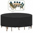 thumbnail image 1 of Cubierta para mesa de jardín redonda Cubierta para jardín exterior Impermeable Anti-UV Oxford Cubierta robusta Mesa y silla de jardín Ø230X100CM, 1 of 5