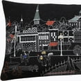thumbnail image 5 of 24" Black Annapolis Nighttime Skyline Lumbar Decorative Pillow, 5 of 6